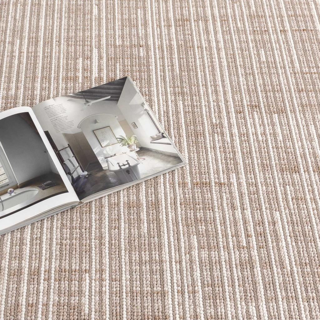 Berno Beige Ivory Loop Lines Rug - B007 – view 5