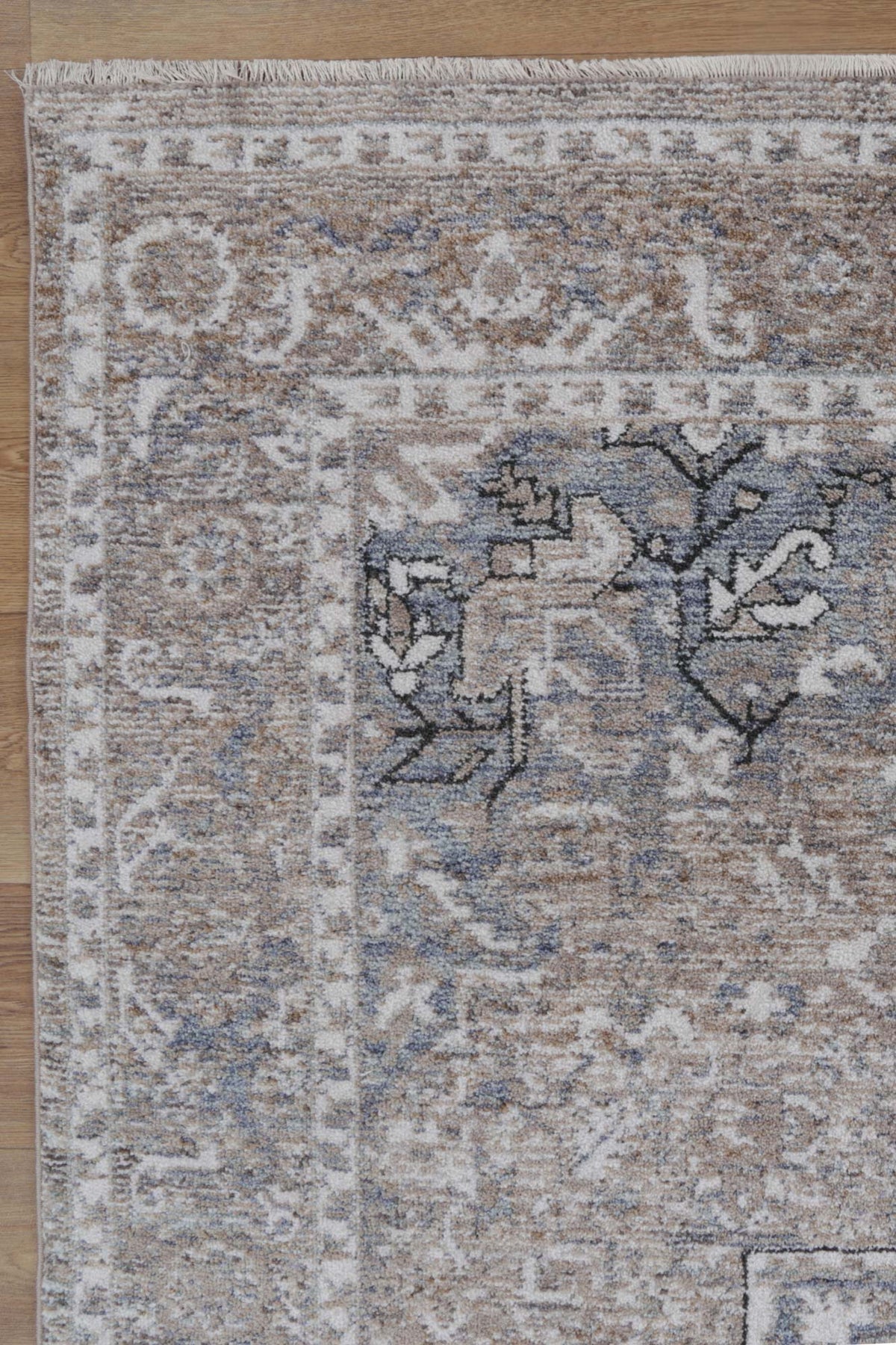 Baltimore Virginia Medallion Transitional Ash Rug – view 2