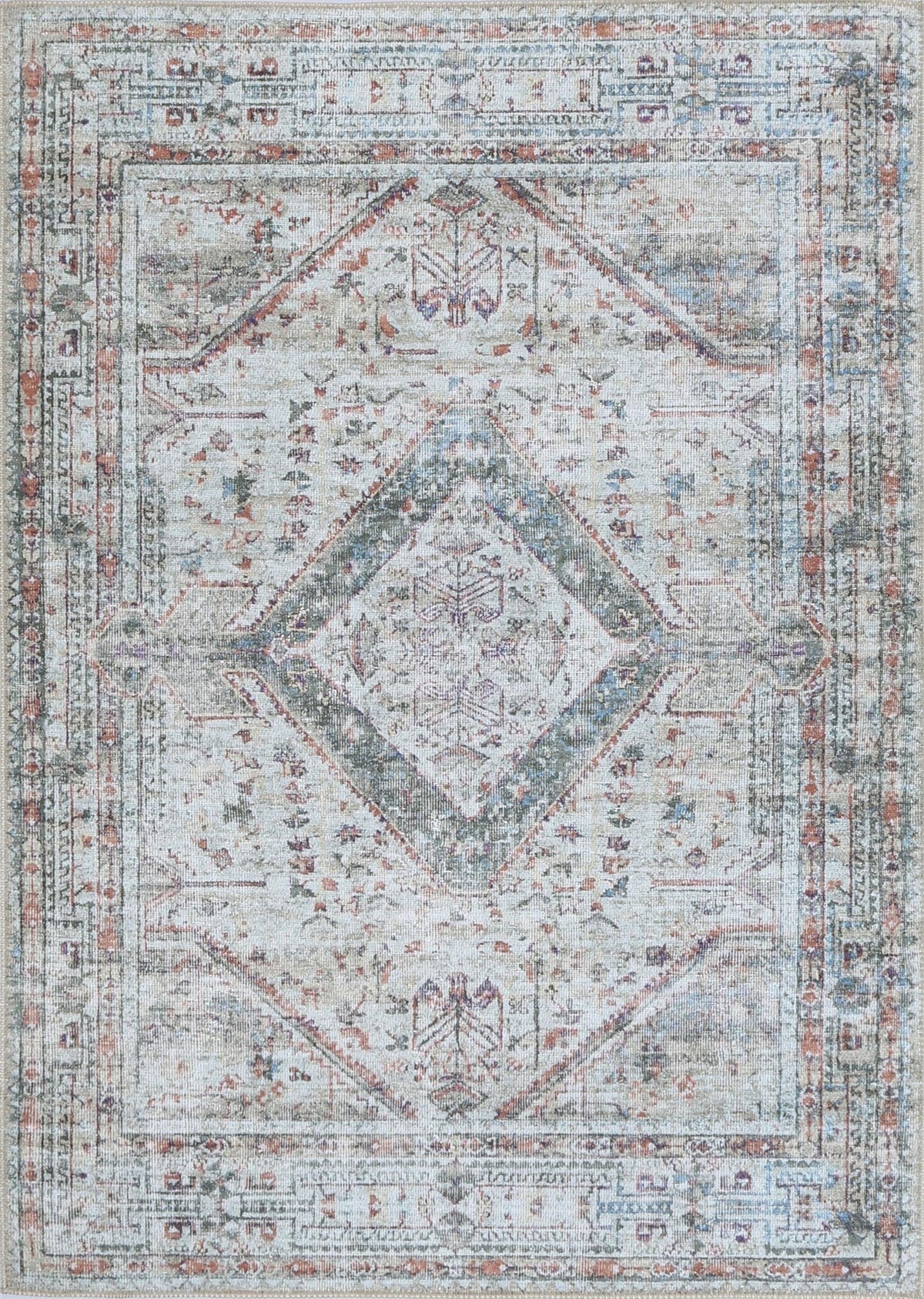 Babylon Nippur Multi Washable Rug - VTL0027-01 – view 4