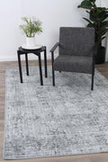 Babylon Tuttul Grey Washable Rug - VTL1191-01 styled with furniture