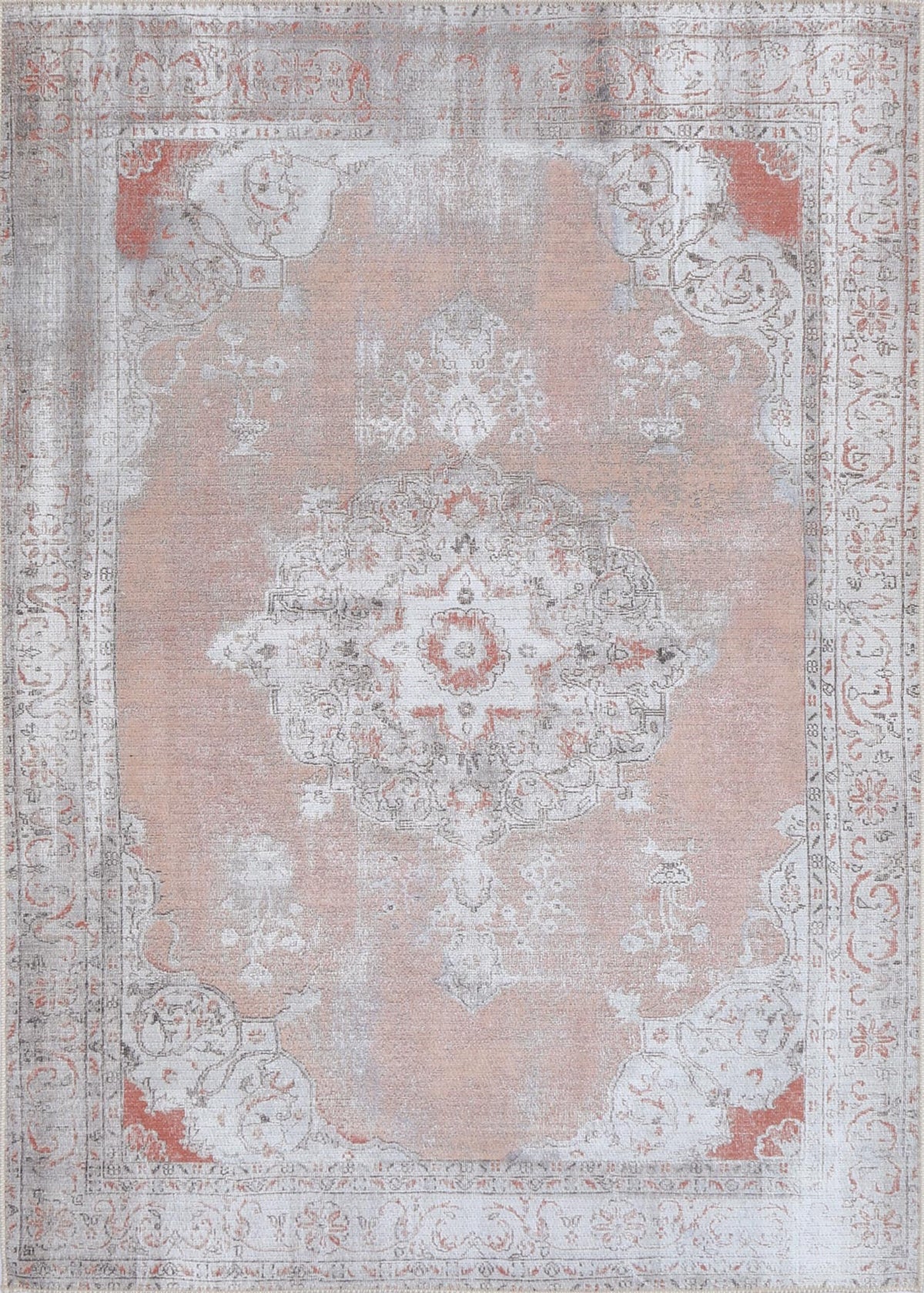 Babylon Isin Terracotta Washable Rug - VTL1192-04 – view 4
