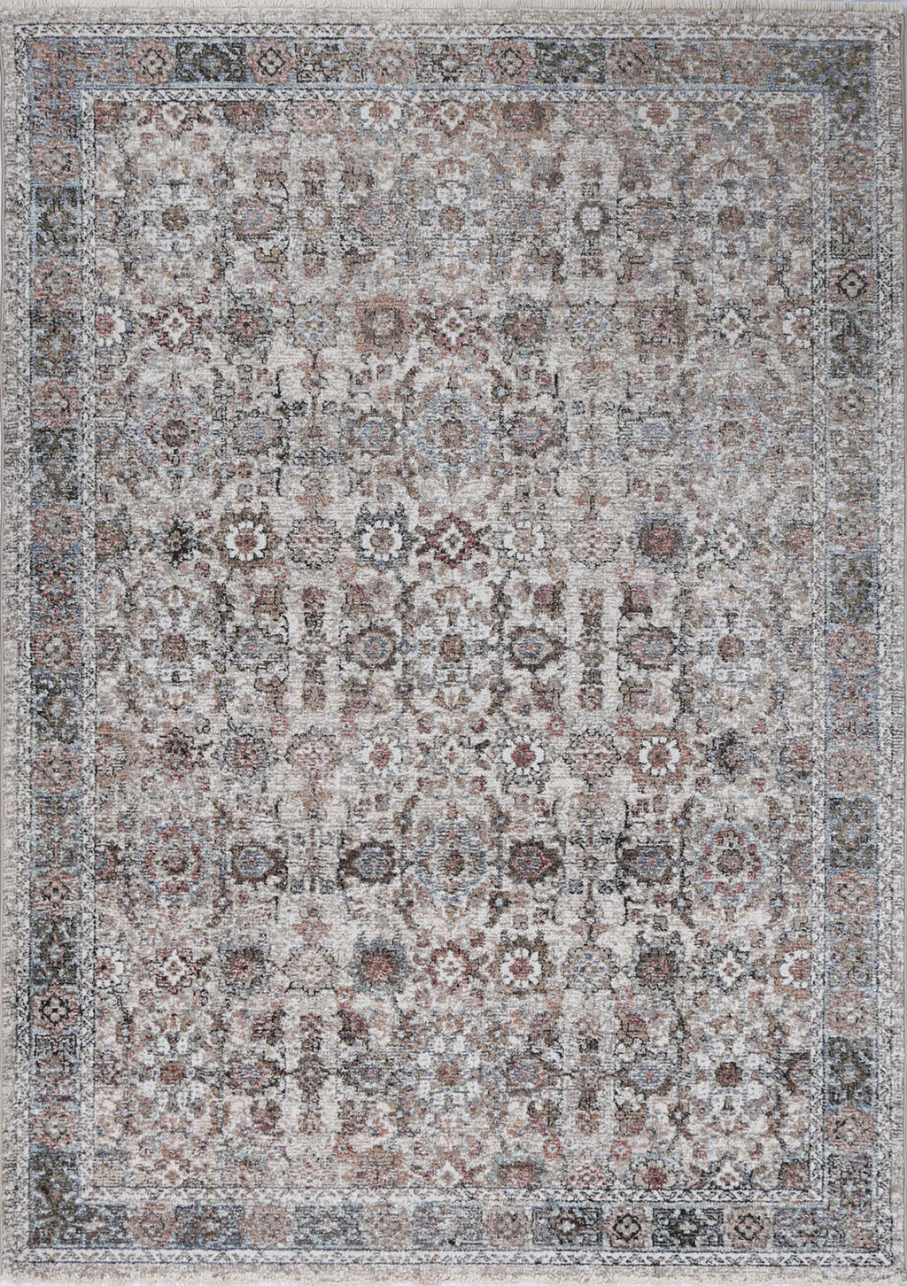 Baile Vintage Cedercroft Beige/Rust Rug full design