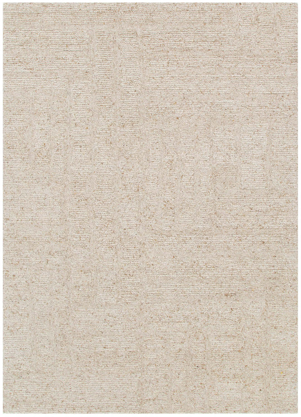 Seren Beige modern wool rug - full view