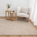 Seren Beige modern wool rug - texture