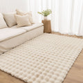Purity Washable Rug Beige styled with furniture