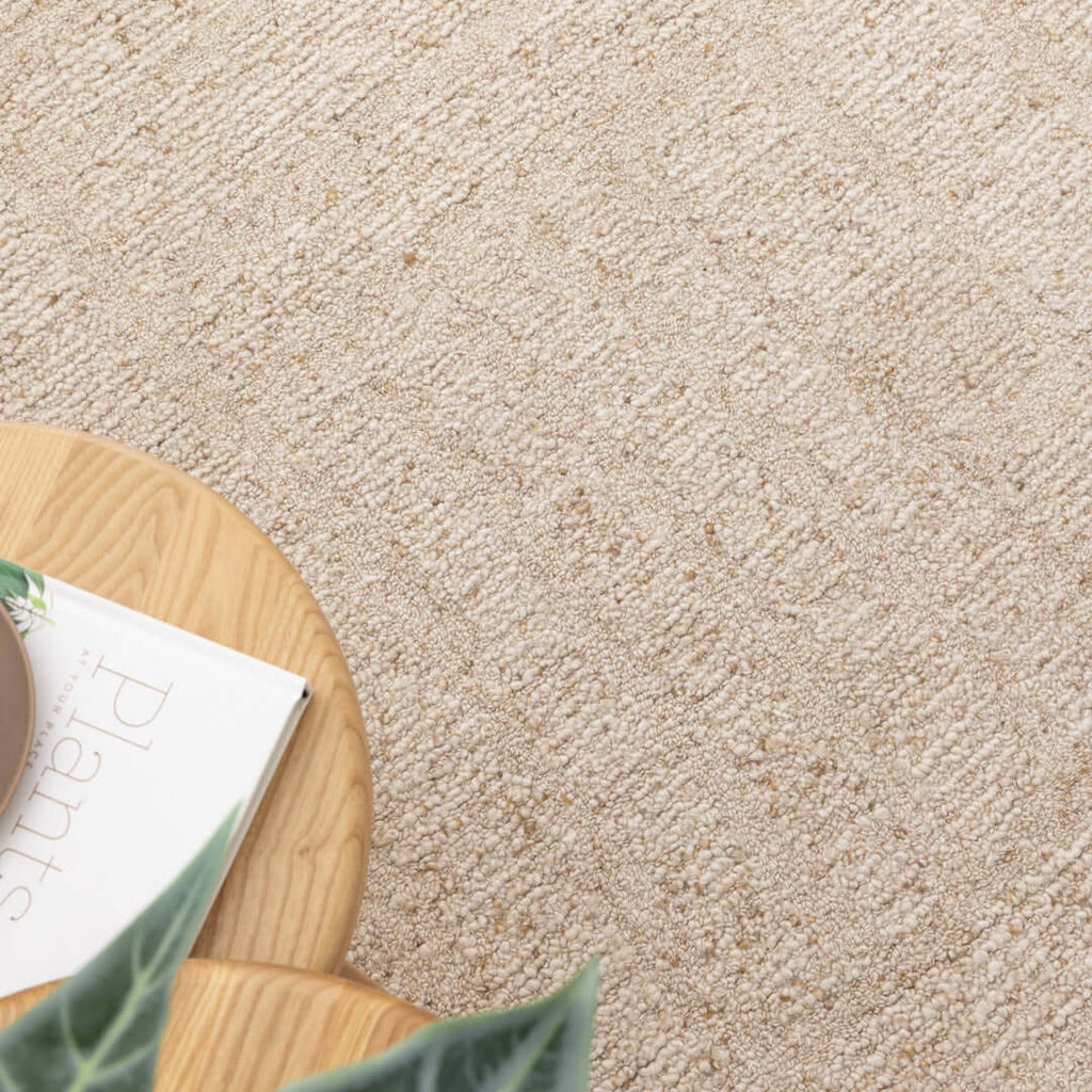 Seren Beige modern wool rug - alternate view