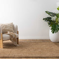 Bengal Natural Jute Rug styled with furniture