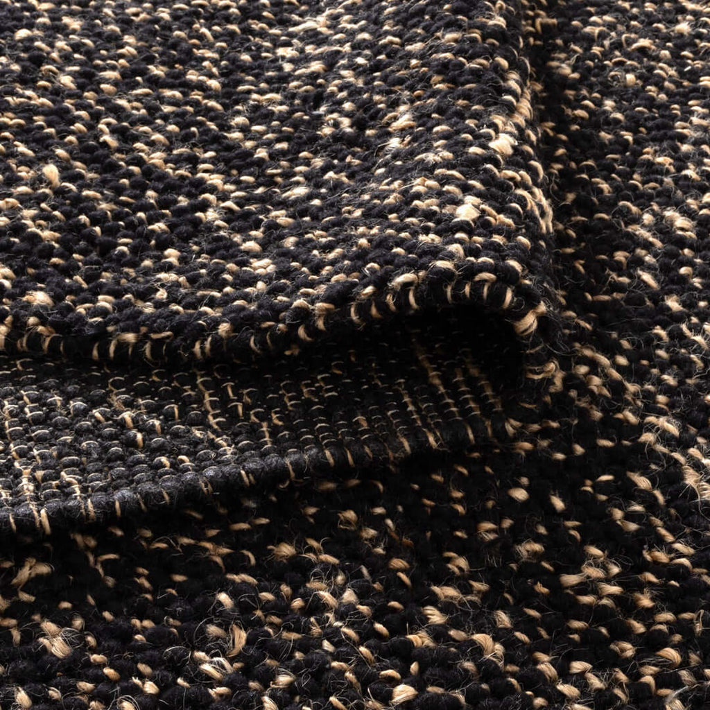 Eco Weave Black jute and wool rug - texture