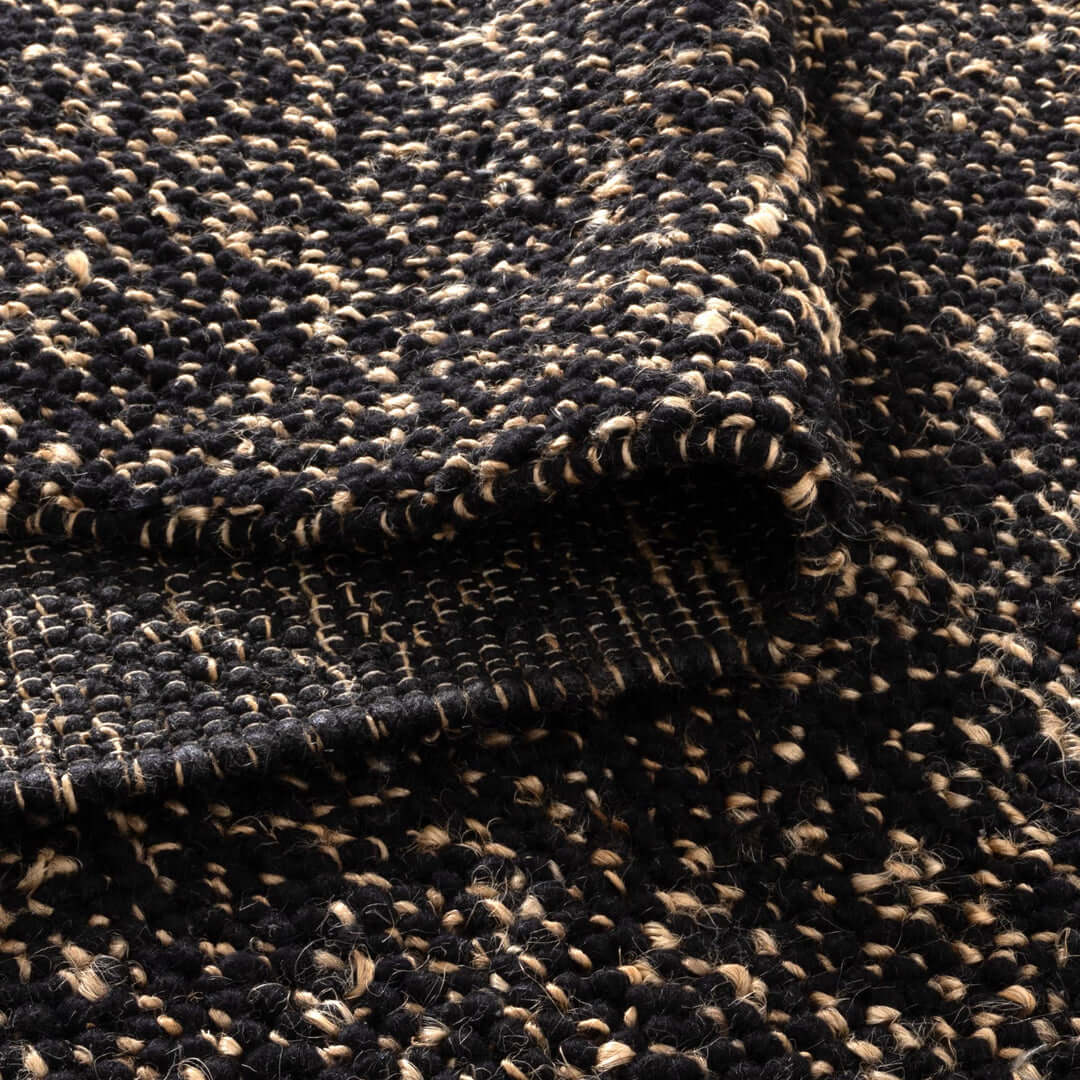 Eco Weave Black jute and wool rug - texture