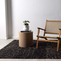 Eco Weave Black jute and wool rug - styled view
