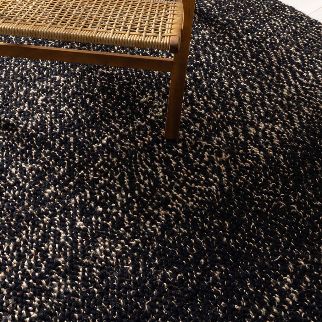 Eco Weave Black jute and wool rug - alternate view