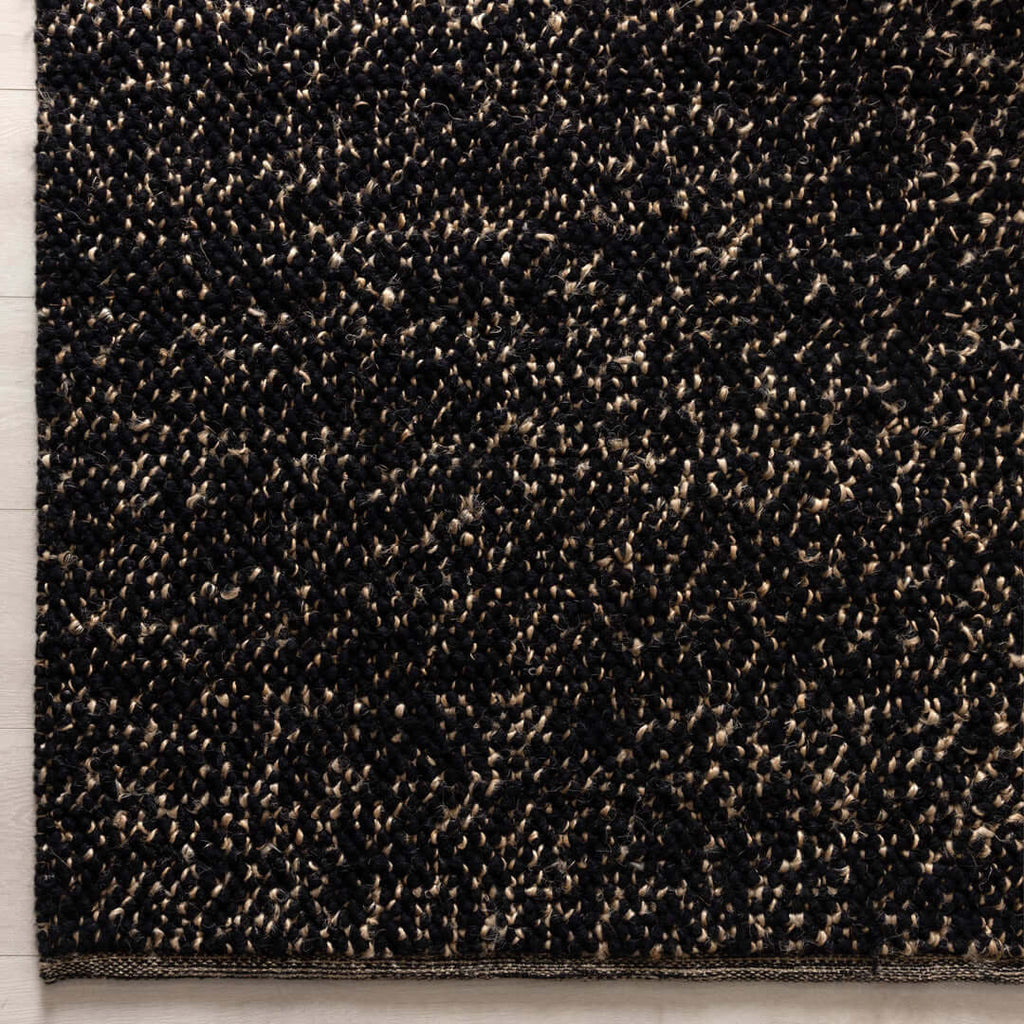 Eco Weave Black jute and wool rug - room setting