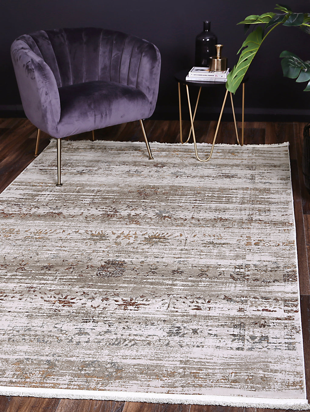 Bohemian Paradise Classic Beige Multi Rug - 02BMUL styled with furniture