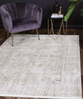 Bohemian Paradise Panel Beige Rug - 03BEIG styled with furniture