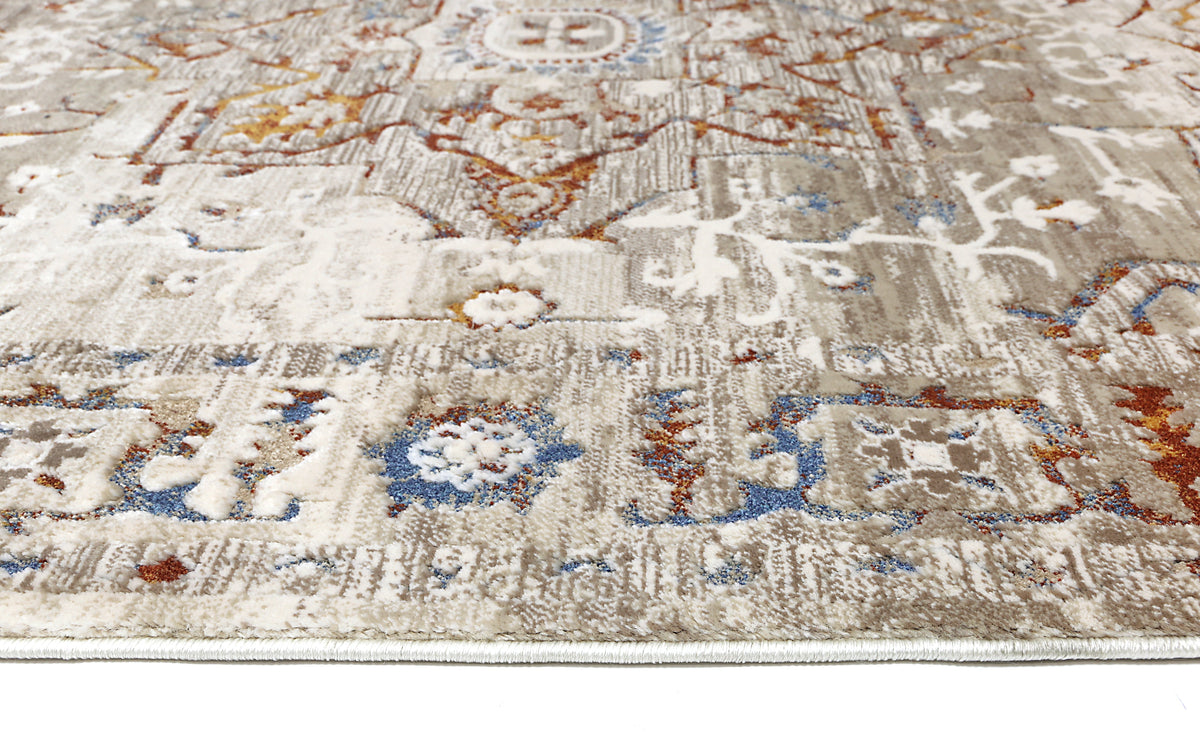 Bohemian Paradise Medallion Beige Multi Rug - 05BMUL – view 5