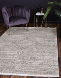 Bohemian Paradise Medallion Beige Rug - 06BEIG styled with furniture