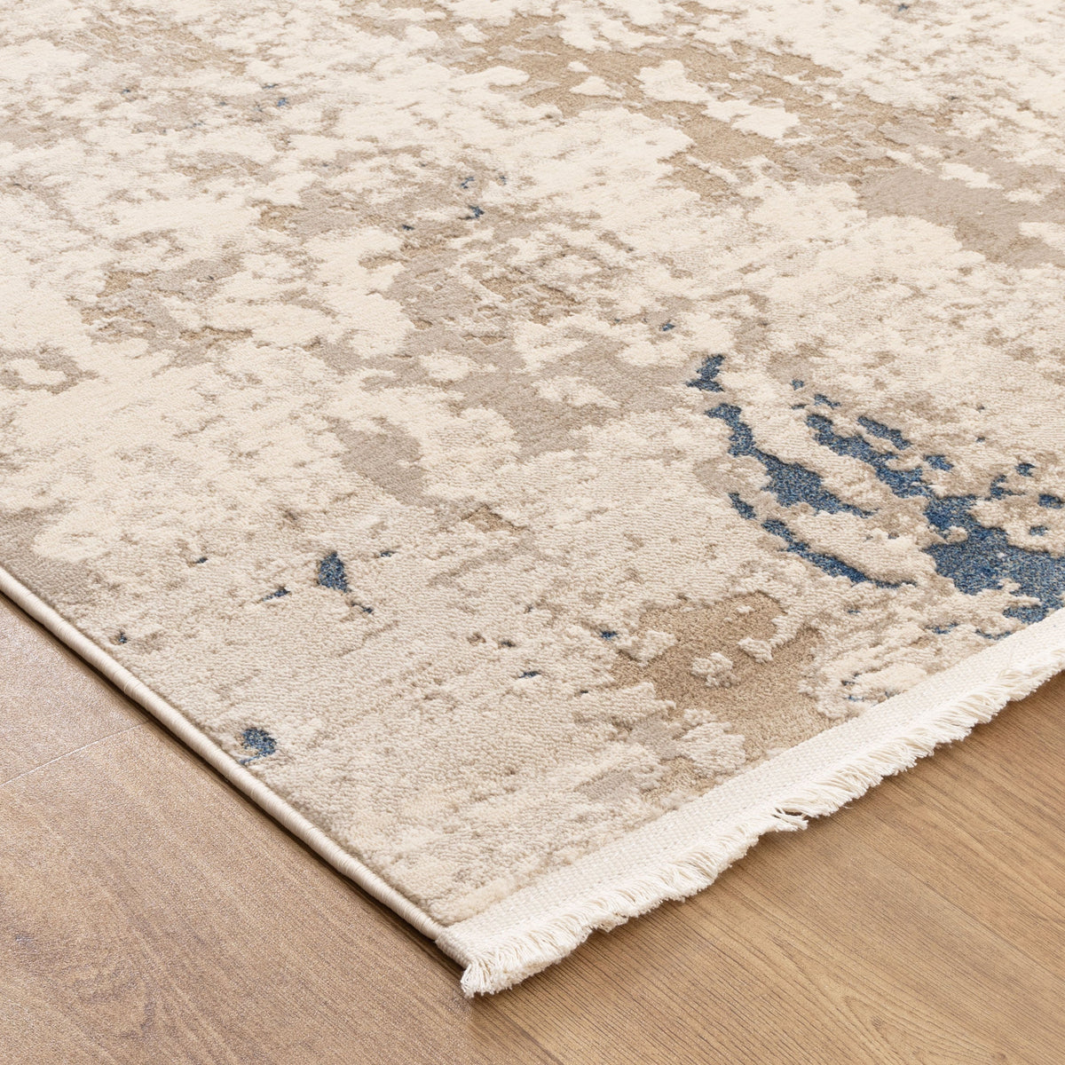 Bohemian Paradise One Modern Beige Blue Rug - 01BBLU – view 3