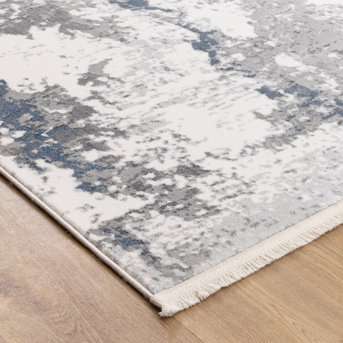 Bohemian Paradise One Modern Grey Blue Rug - 01GBLU – view 3