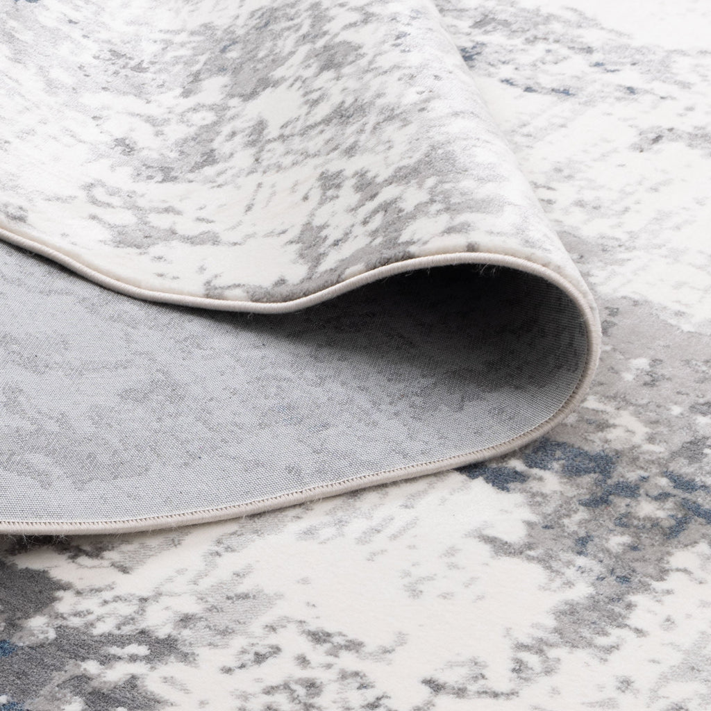 Bohemian Paradise One Modern Grey Blue Rug - 01GBLU – view 4