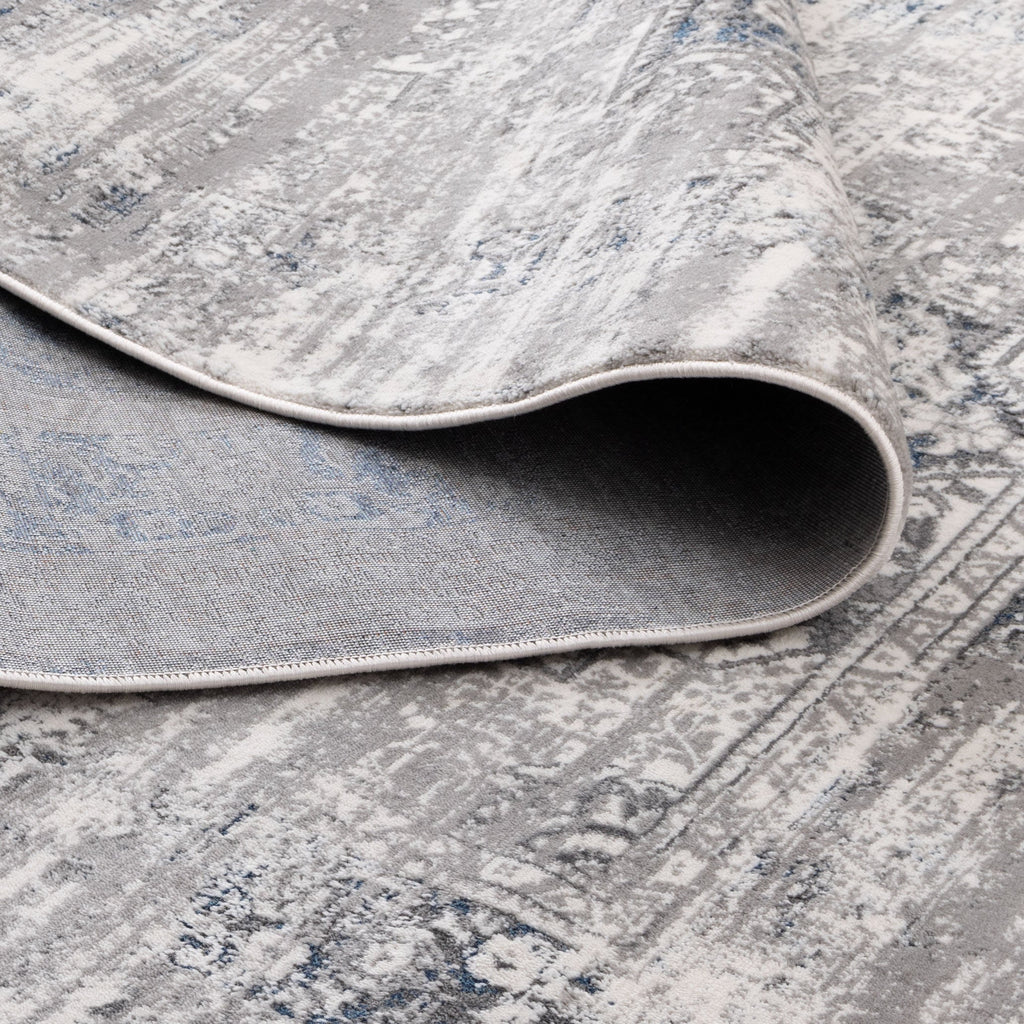 Bohemian Paradise Medallion Grey Blue Rug - 06GBLU – view 4