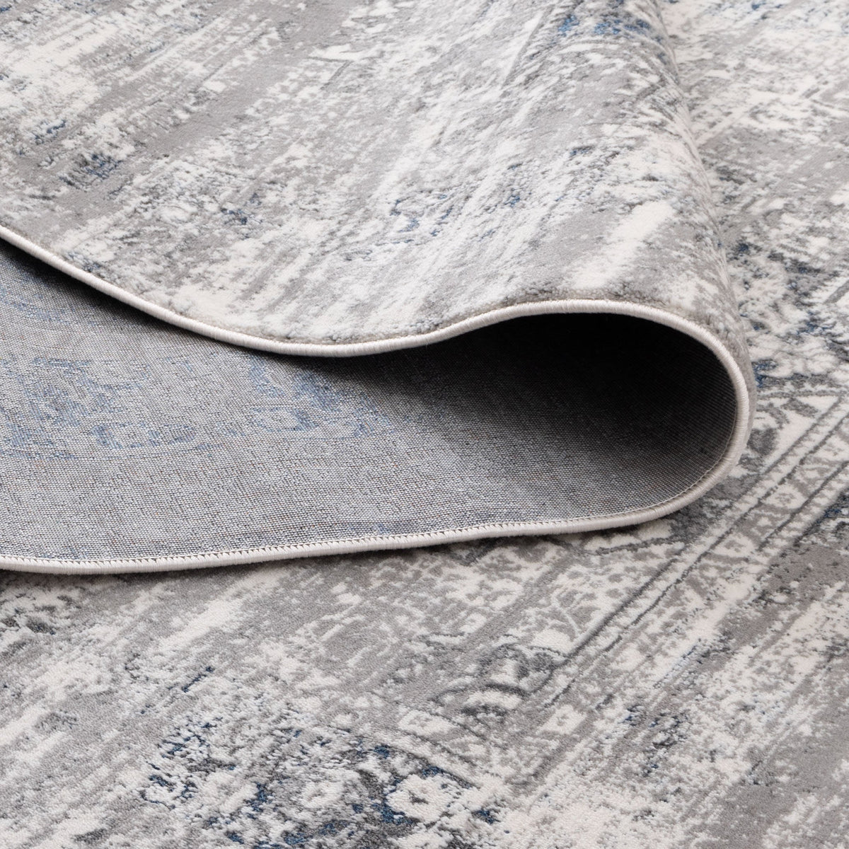 Bohemian Paradise Medallion Grey Blue Rug - 06GBLU – view 4