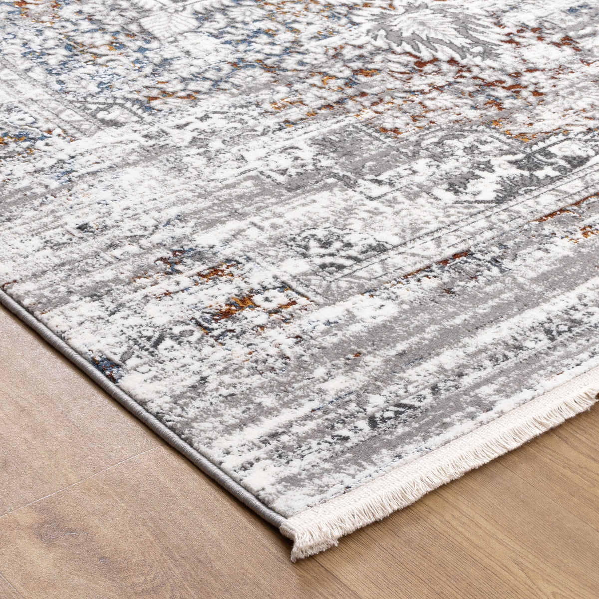 Bohemian Paradise Medallion Grey Multi Rug - 06GMUL – view 3