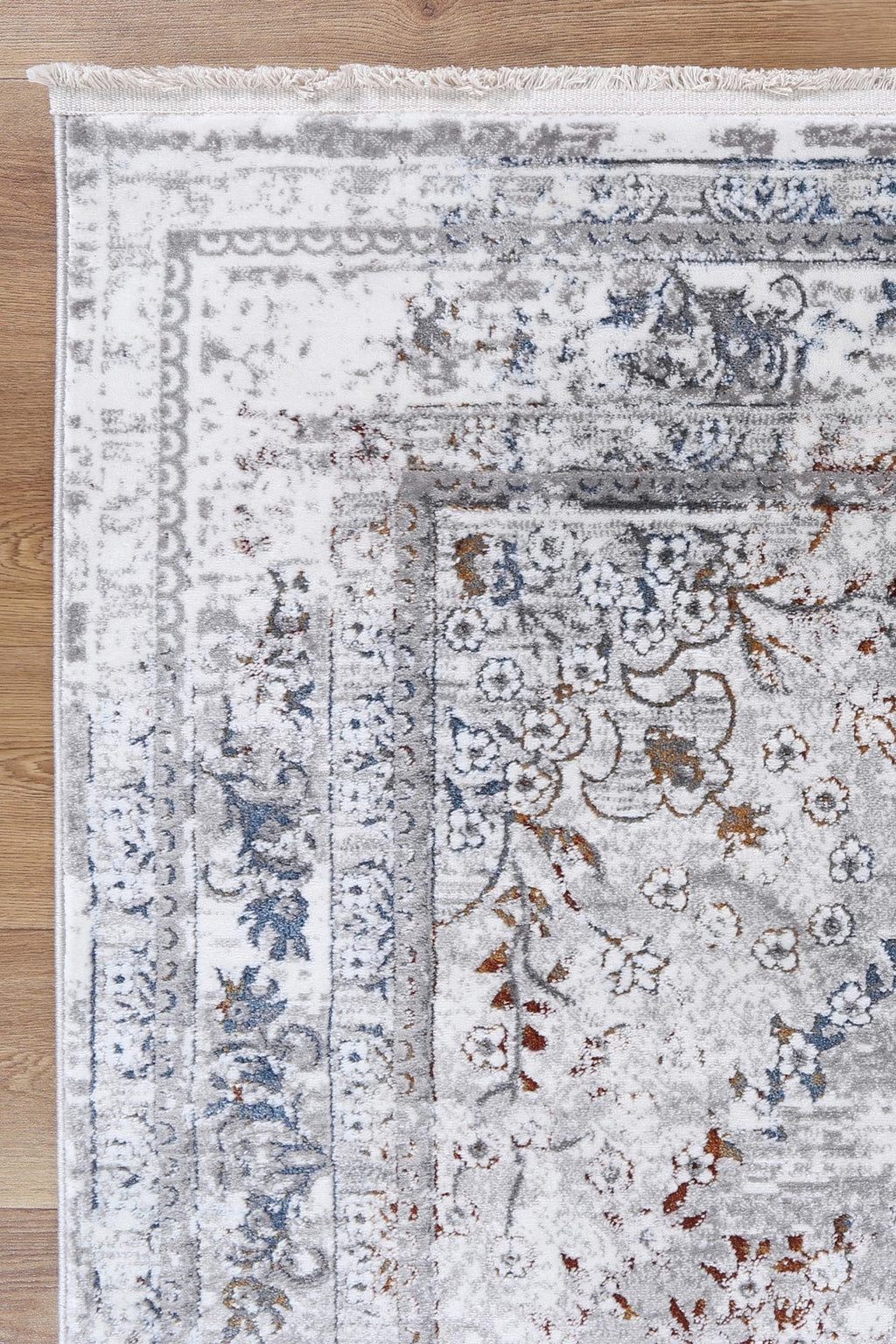 Bohemian Paradise Vintage Medallion Grey Multi Rug - 08GMUL – view 2