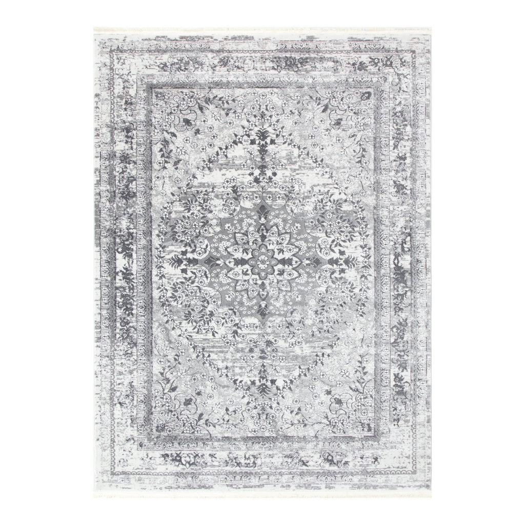 Bohemian Paradise Vintage Medallion Grey Rug - 08GREY – view 2