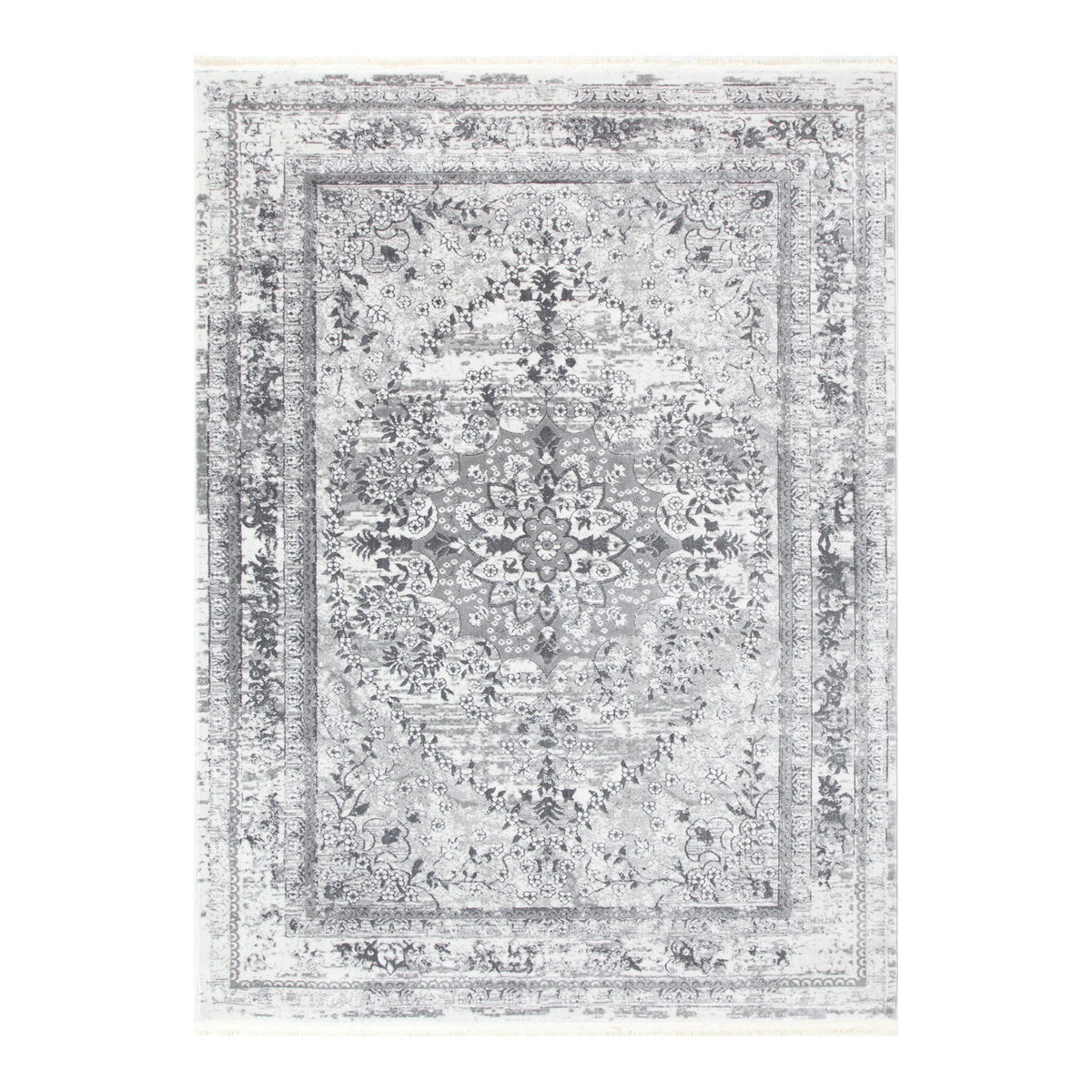 Bohemian Paradise Vintage Medallion Grey Rug - 08GREY – view 2
