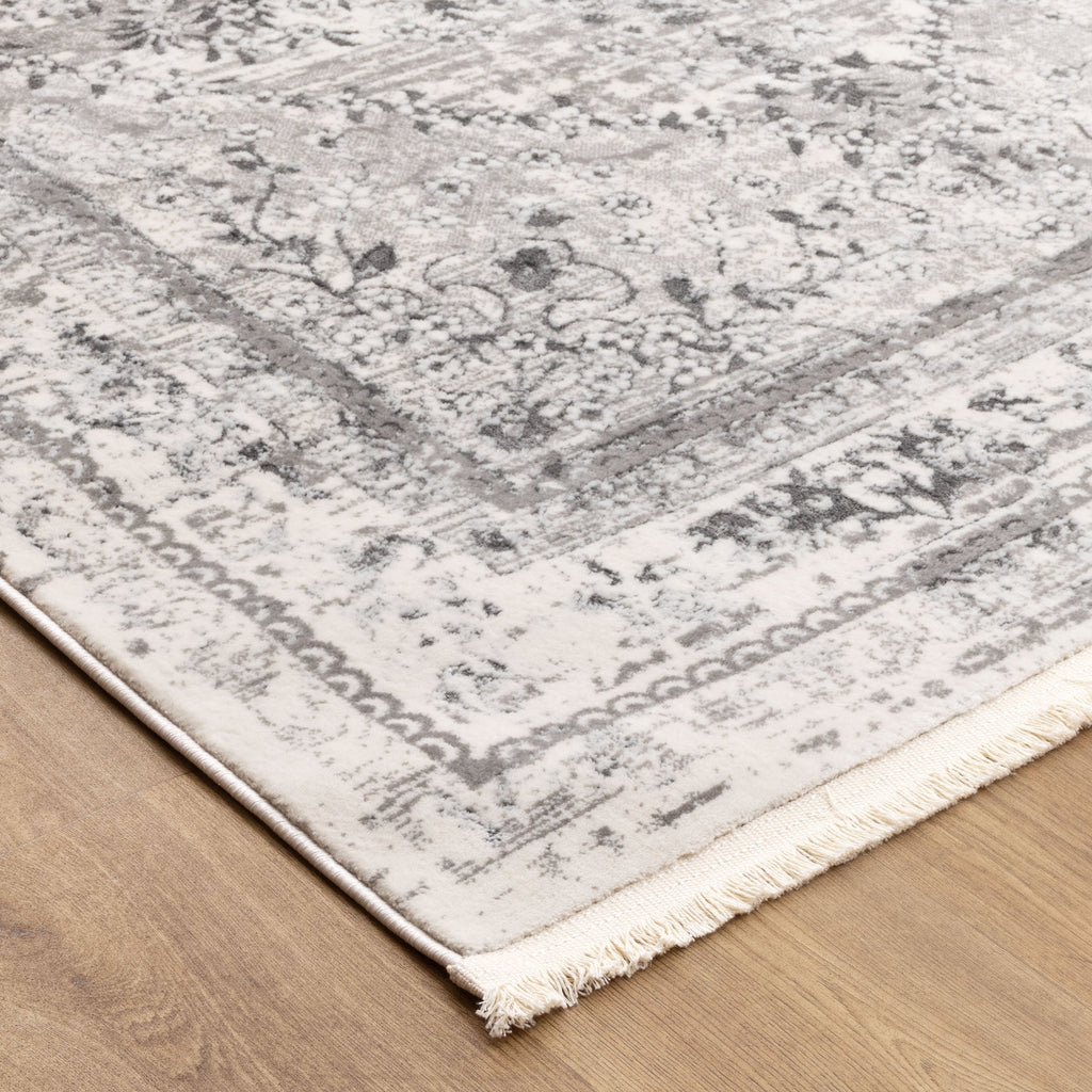 Bohemian Paradise Vintage Medallion Grey Rug - 08GREY – view 3