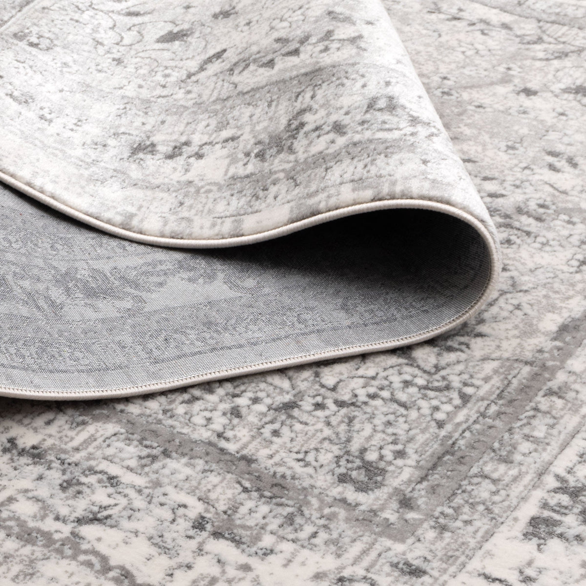 Bohemian Paradise Vintage Medallion Grey Rug - 08GREY – view 4