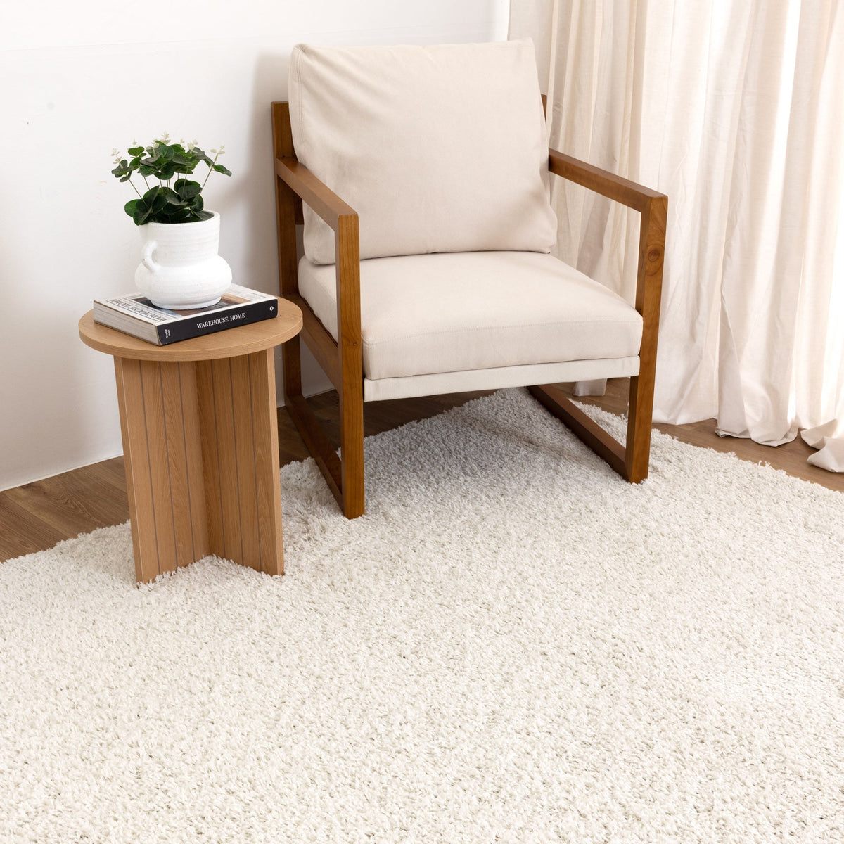 Florence Bone Shaggy Rug – view 5