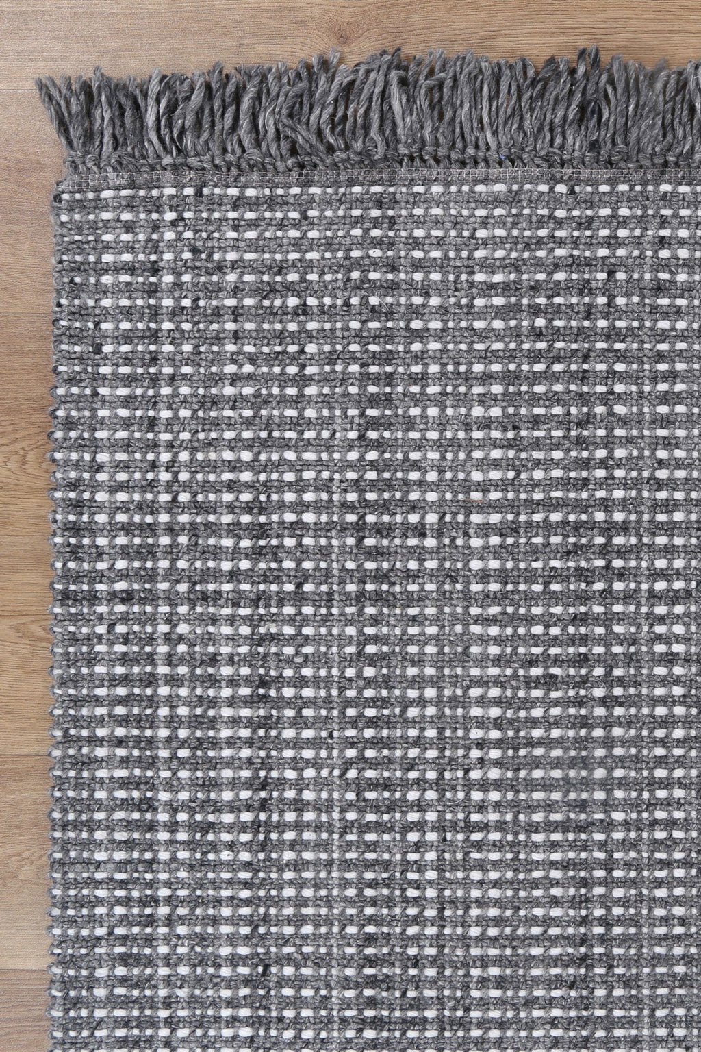 Boucle Salt & Pepper Wool Blend Rug – view 3