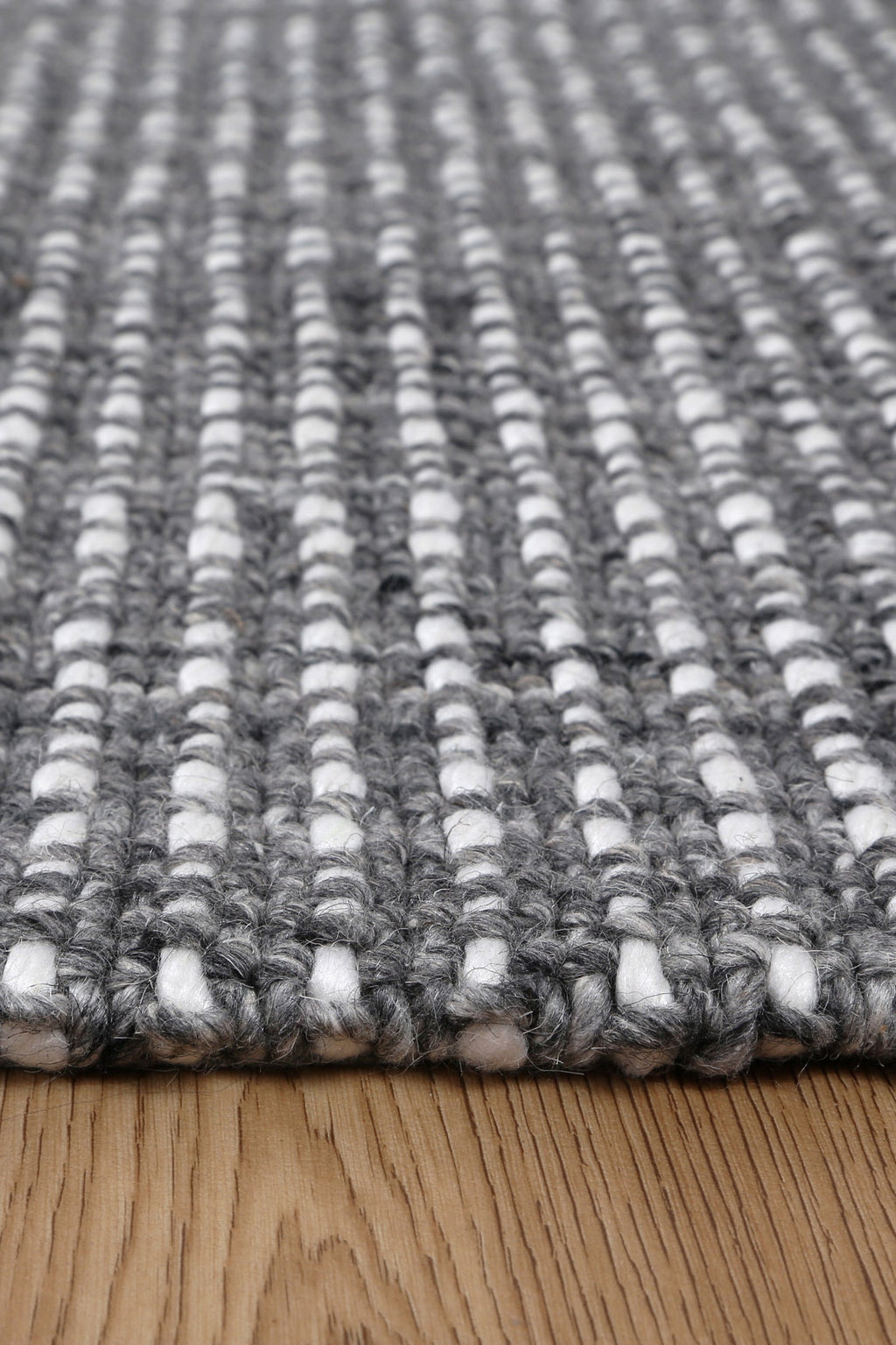 Boucle Salt & Pepper Wool Blend Rug – view 2