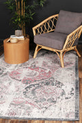 Bristol Lantern Rose Rug - BRIS7 styled with furniture