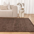 Charleston Brown hand-knotted wool blend rug - texture