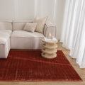 Harbour Burnt Terracotta Indoor Outdoor Rug styled with furniture