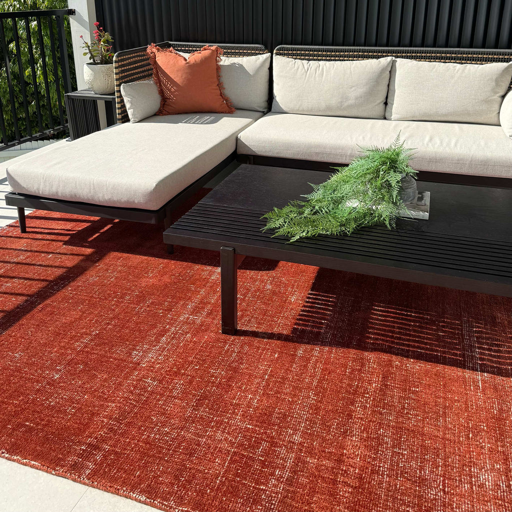 Harbour Burnt Terracotta Indoor Outdoor Rug – view 7