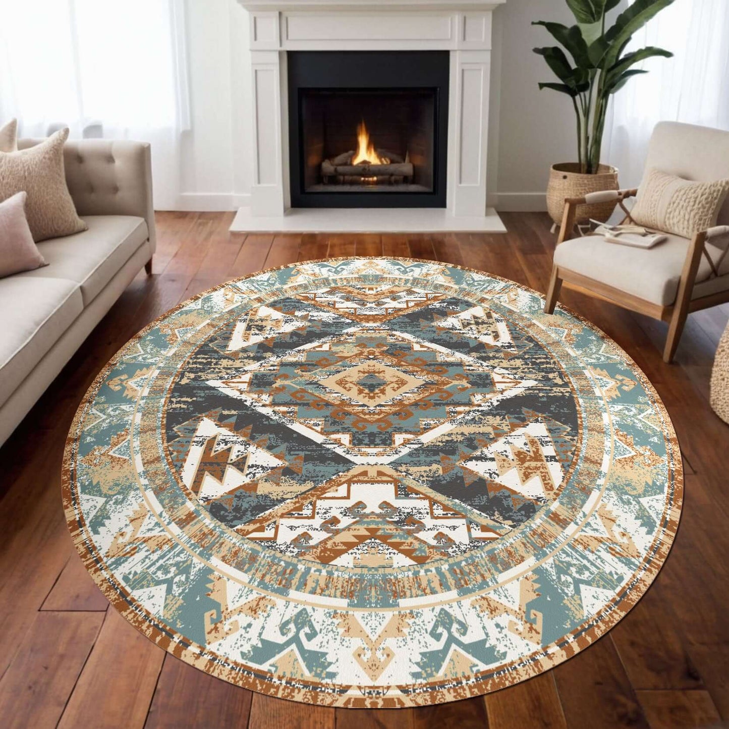 Tribal Southwestern-Inspired Rug with Geometric Patterns Enhance your space with the bold charm of the BY-BS-122 Tribal Southwestern Rug, featuring geometric diamond motifs inspired by traditional Southwestern design. With a rich blend of earthy browns, m