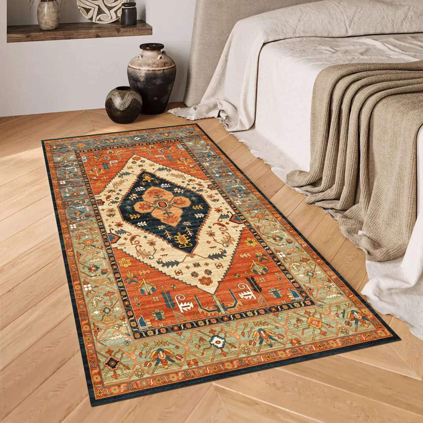 Traditional Tribal Rug with Bold Geometric Patterns Bring timeless charm to your interiors with the BY-BS-212 Traditional Tribal Rug. Featuring a striking geometric medallion design inspired by classic tribal patterns, this rug bursts with warm, earthy co