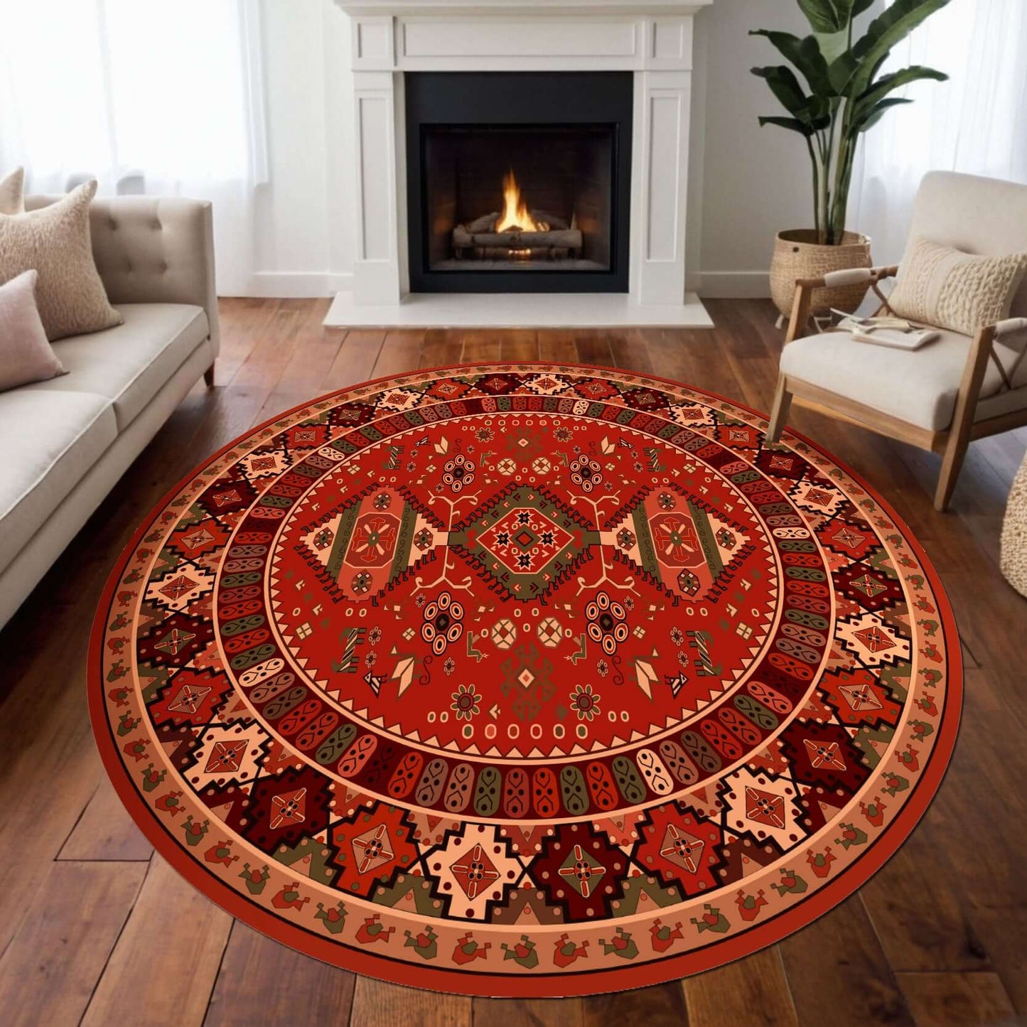 Anatolian Heritage Red Turkish Rug – Traditional Kilim Style Transform your home with the Anatolian Heritage Red Turkish Rug, a masterpiece inspired by traditional kilim motifs. This exquisite rug features a rich red base adorned with intricate geometric