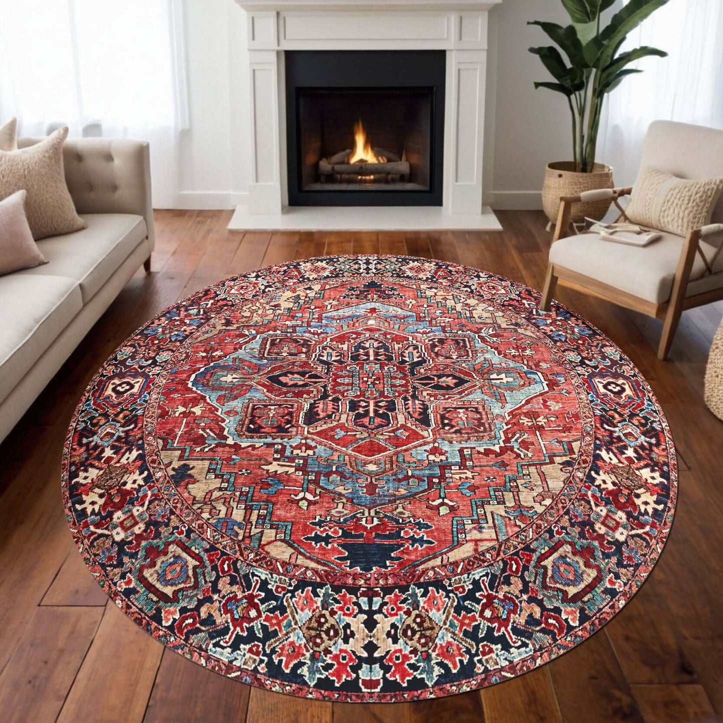 Heritage Persian-Style Rug - BY-BS-92 Collection Elevate your living space with the timeless elegance of the Heritage Persian-Style Rug, part of the BY-BS-92 Collection. Inspired by traditional Persian motifs, this rug features intricate patterns in a ric