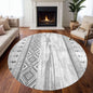 Monochrome Harmony Rug Elevate your living space with the Monochrome Harmony Rug, a stunning blend of modern minimalism and traditional elegance. This high-quality Turkish rug features a sophisticated grayscale palette, incorporating textured wood and int