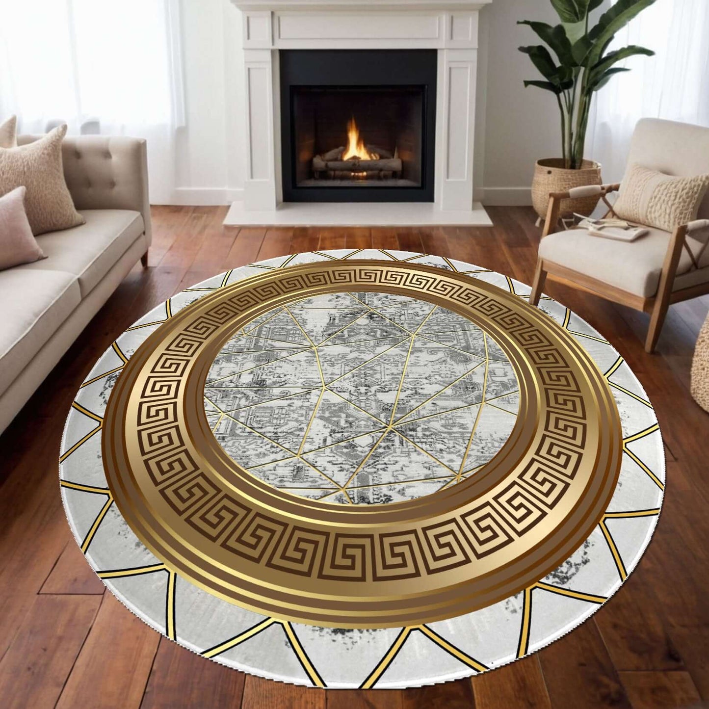 Greek Border Rug – Timeless Elegance for Any Space Enhance your home with the BY-DLS-216 Greek Border Rug, a stunning blend of traditional artistry and modern sophistication. Featuring an intricate Greek key border, a geometric overlay, and a vintage-insp