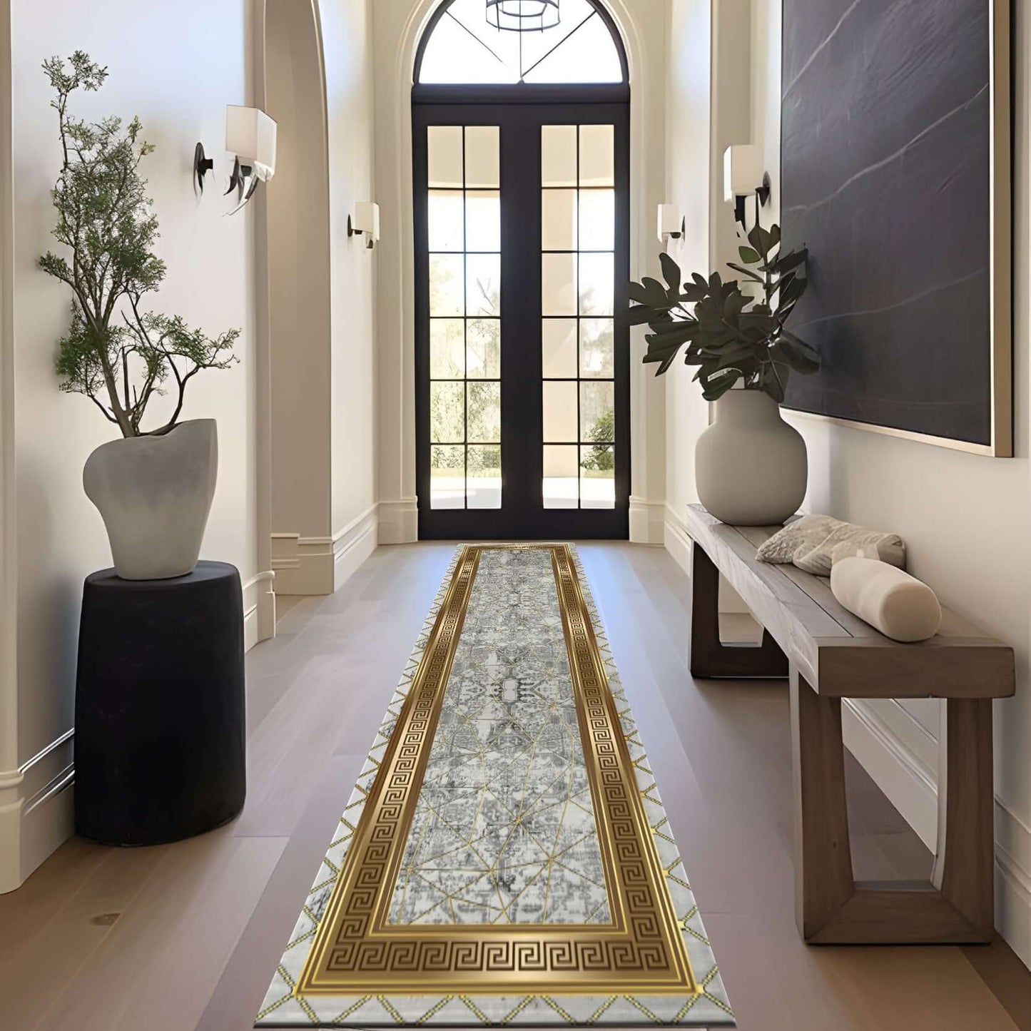 Greek Border Rug – Timeless Elegance for Any Space Enhance your home with the BY-DLS-216 Greek Border Rug, a stunning blend of traditional artistry and modern sophistication. Featuring an intricate Greek key border, a geometric overlay, and a vintage-insp