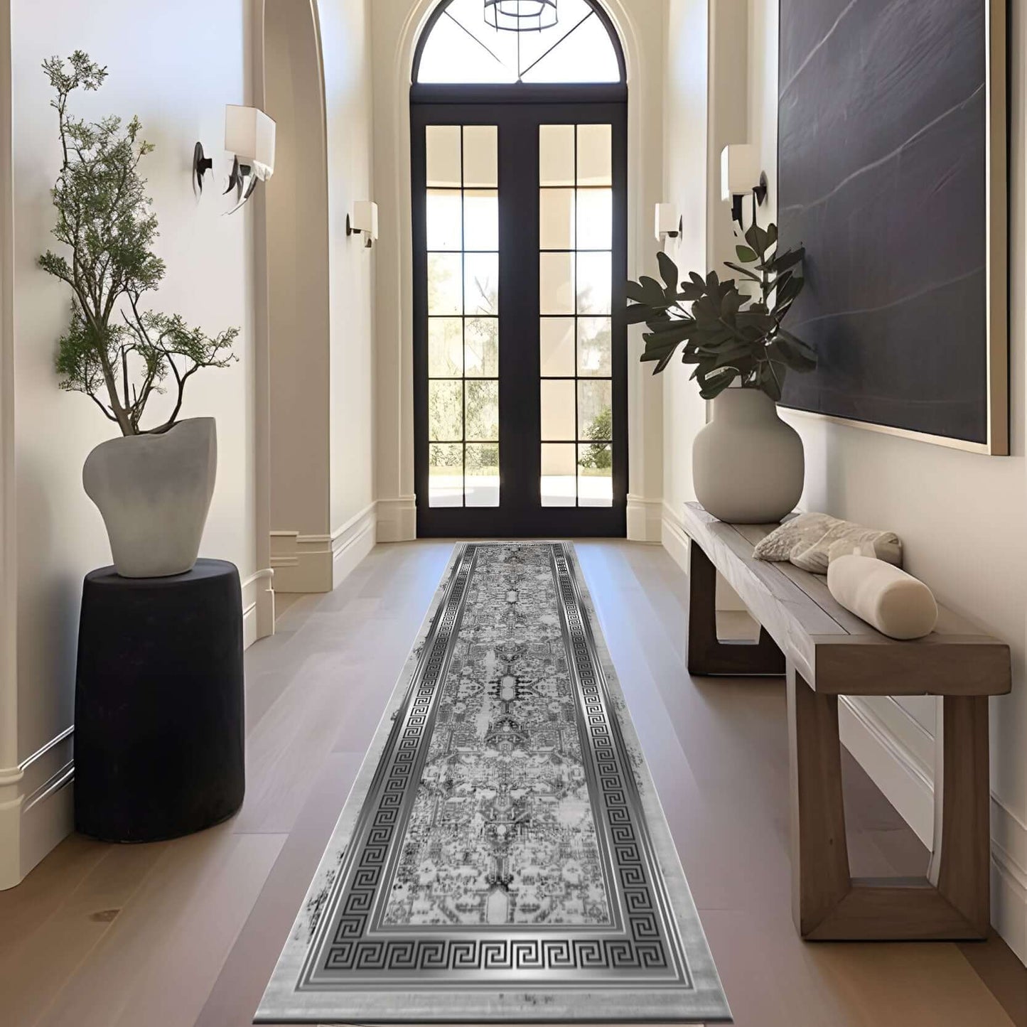 Modern Greek Border Rug – Stylish & Budget-Friendly Enhance your space with the Modern Greek Border Rug, featuring a sophisticated Greek key pattern and a timeless design. This rug blends classic and contemporary styles, making it a perfect addition to an