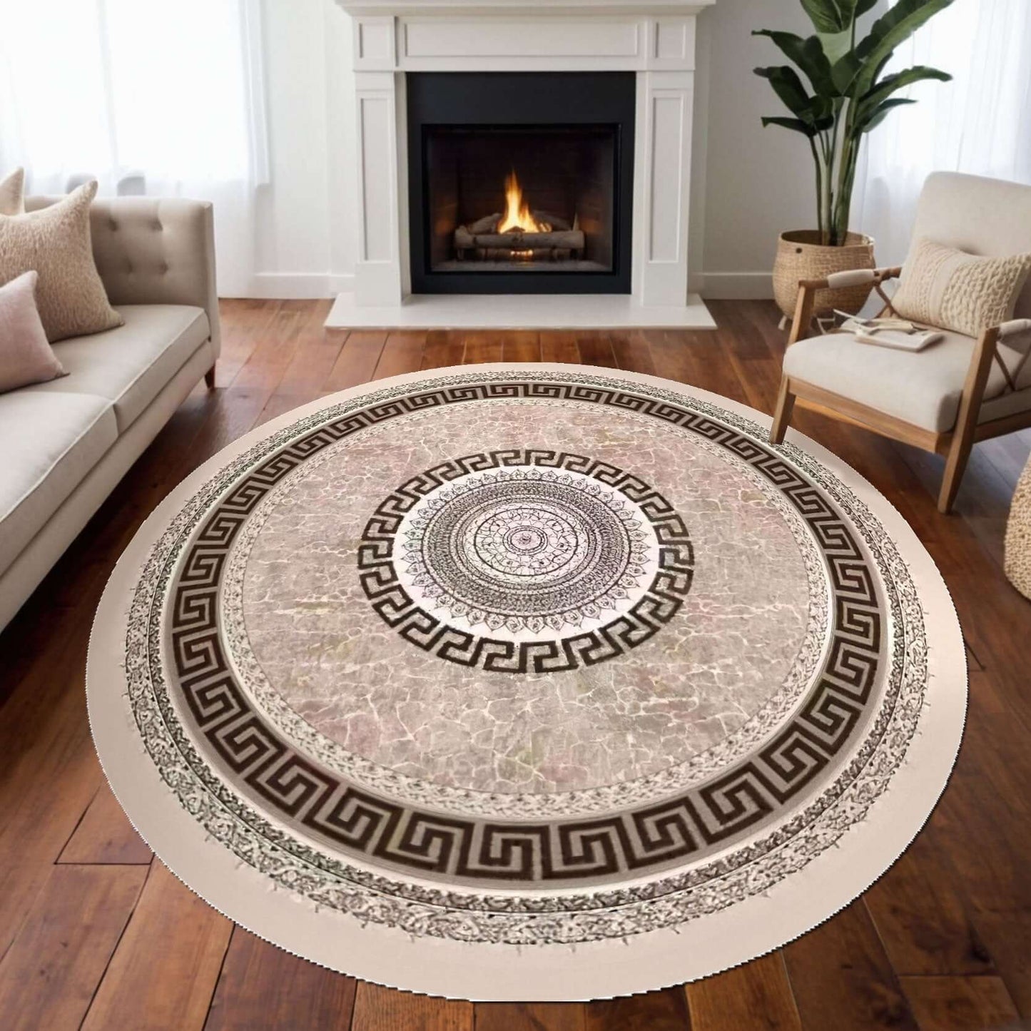 Greek Medallion Rug – Timeless Elegance for Your Home Product Code: BY-DLS-272 Description: Bring a touch of classic style to your home with the BY-DLS-272 Greek Medallion Rug. Featuring an intricate medallion centerpiece with a Greek key border, this rug