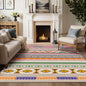 Modern Geometric Striped Rug Enhance your home with the BY-MLG-5 Modern Geometric Striped Rug, featuring a stunning mix of vibrant colors and tribal-inspired patterns. Designed to add warmth and personality to any room, this rug blends bohemian charm with