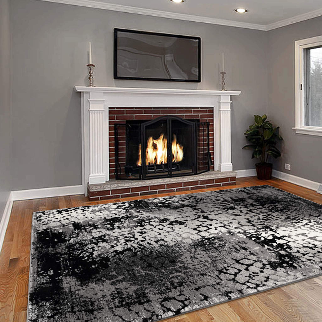 Boston 2912 Grey Turkish Rug lifestyle view