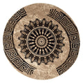Boston 6447 Brown Round Rug lifestyle view